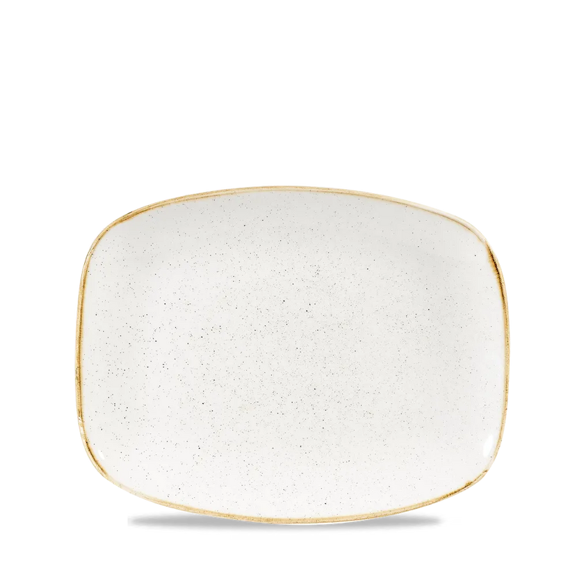 Churchill Stonecast Barley White ovaal chef's bord 26,1 x 20,2 cm – porseleinen presenteerbord voor hotels en restaurants