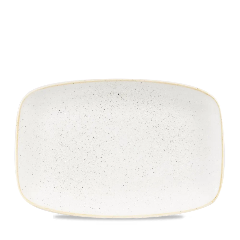 Churchill Stonecast Barley White ovaal chef's bord 30 x 19,9 cm – porseleinen presenteerbord voor cafés en bars