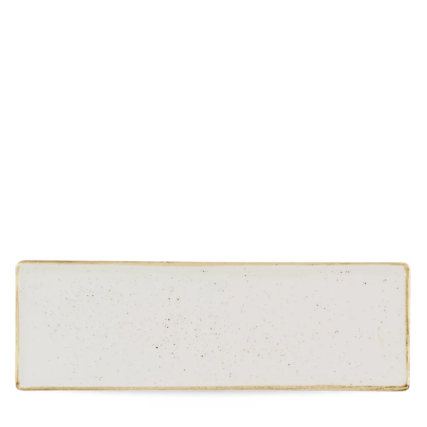 Churchill Stonecast Barley White ovaal bord 33x11 cm – groot wit bord voor horecapresentatie