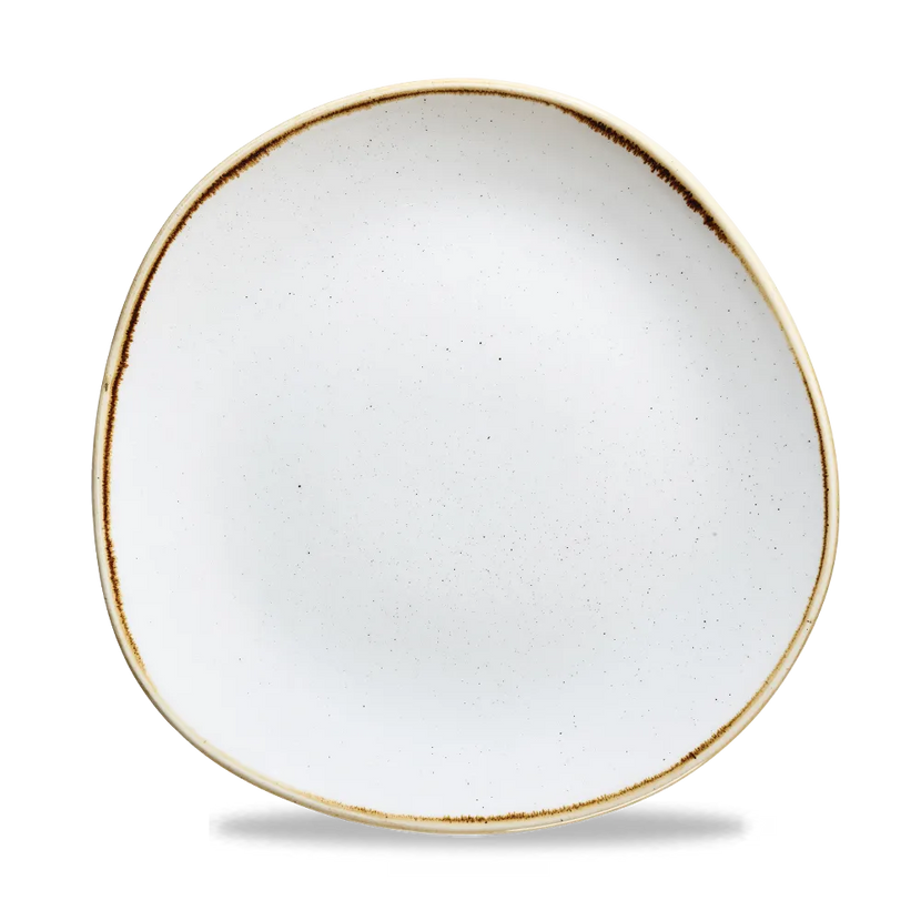 Churchill Stonecast Barley White rond bord met contourrand Ø 26,4 cm – porseleinen bord voor fine dining