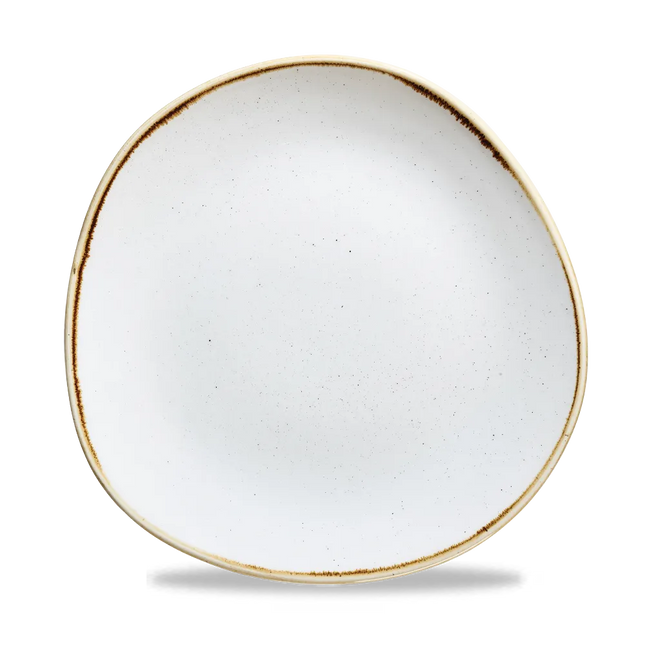 Churchill Stonecast Barley White rond bord met contourrand Ø 26,4 cm – porseleinen bord voor fine dining