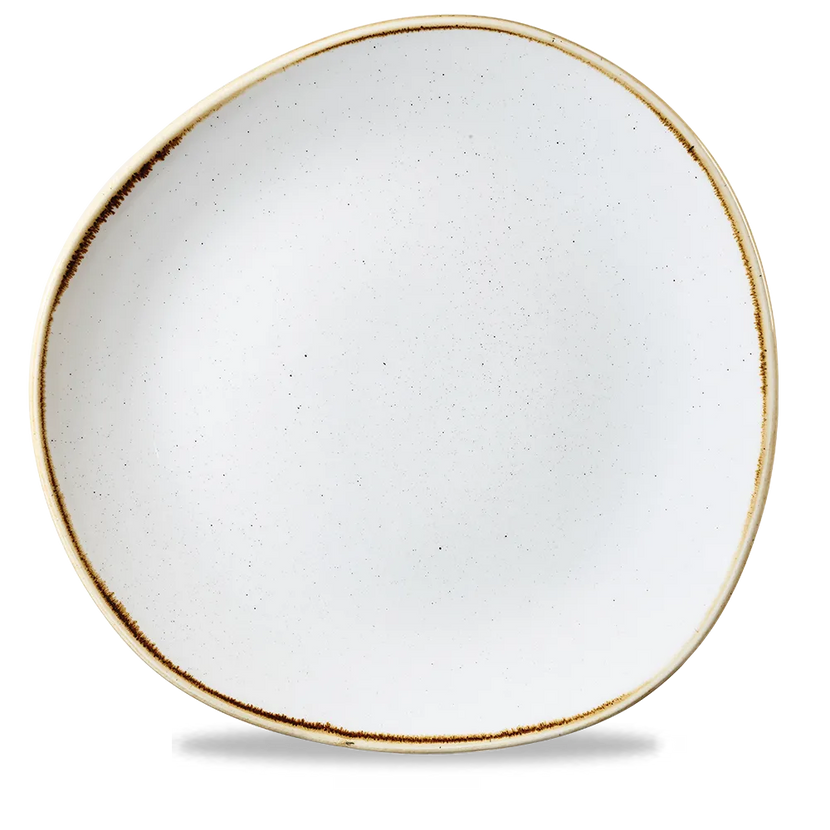 Churchill Stonecast Barley White rond bord met contourrand Ø 28,6 cm – porseleinen bord voor buffetten en catering