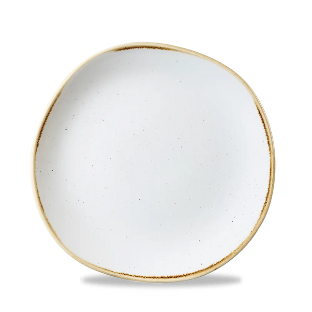 Churchill Stonecast Barley White rond bord met contourrand Ø 21 cm – porseleinen bord voor de horecasector
