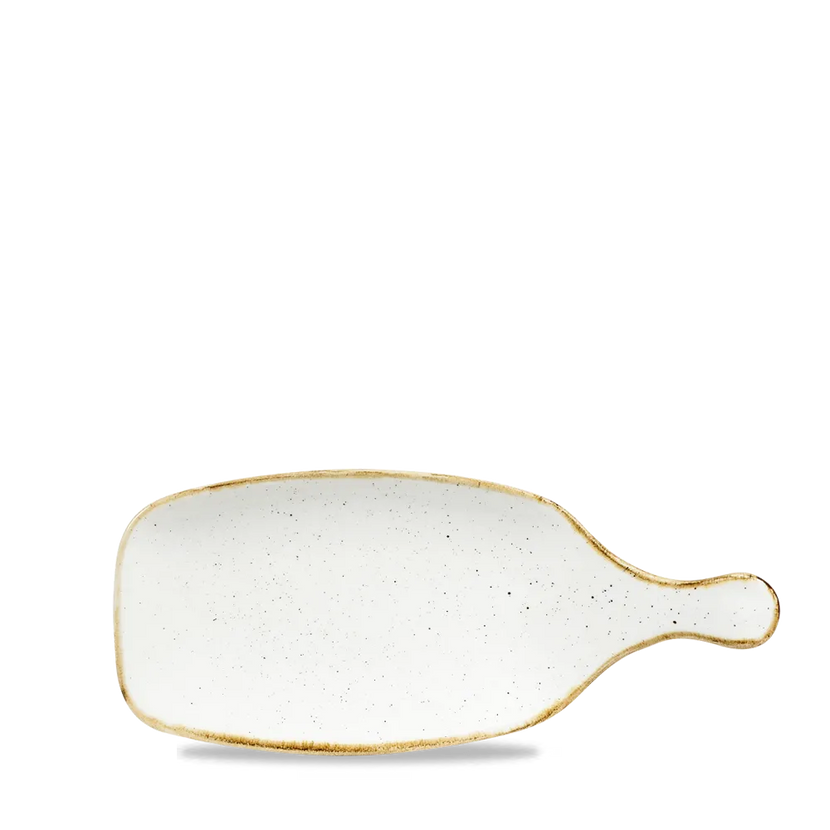 Churchill Stonecast Barley White serveerplank met handvat 28,4 cm – porseleinen serveerplateau voor de horecasector