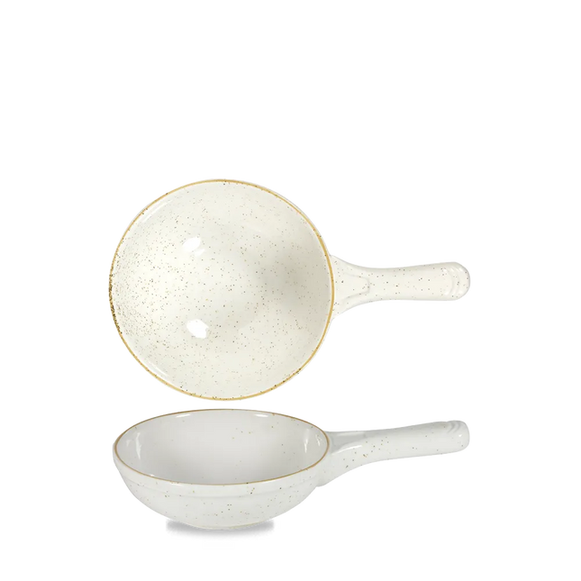 Churchill Stonecast Barley White mini-skillet 384 ml – porseleinen pannetje voor restaurants