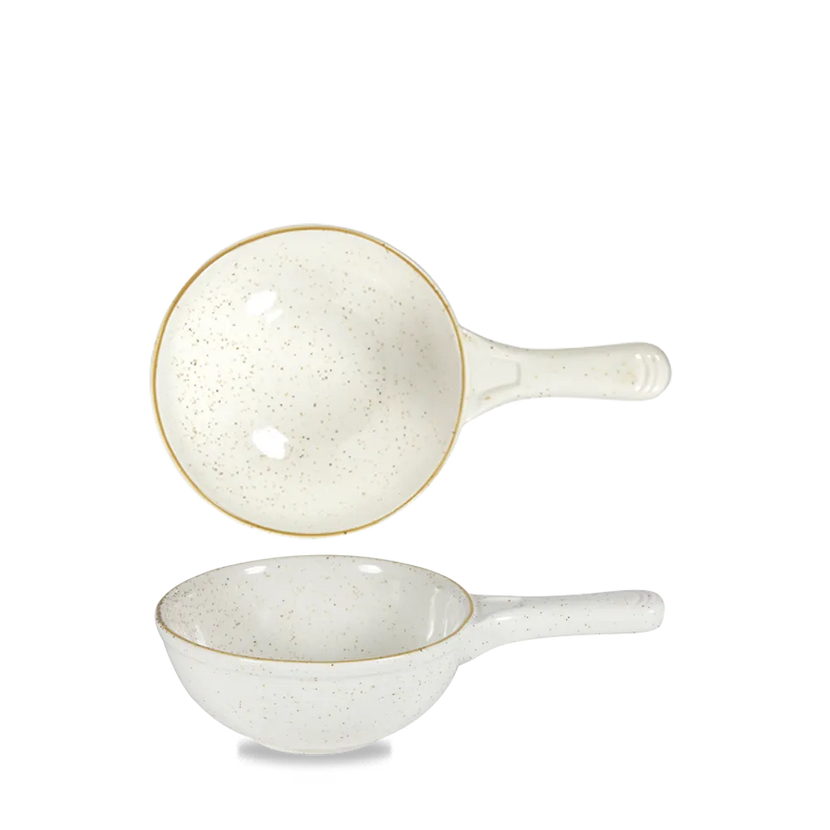 Churchill Stonecast Barley White diepe skillet 591 ml – porseleinen serveerpannetje voor de horeca