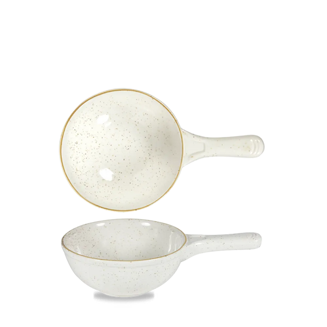 Churchill Stonecast Barley White diepe skillet 591 ml – porseleinen serveerpannetje voor de horeca