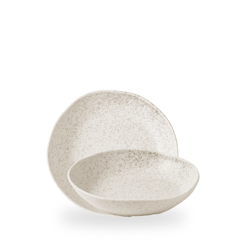 Churchill Stonecast Barley White Organic diepe kom 22 cm – crèmewit porseleinen kom voor soep