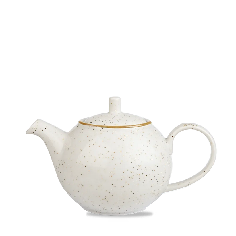 Churchill Stonecast Barley White Profile theepot 887 ml – grote porseleinen theepot voor professionele keukens