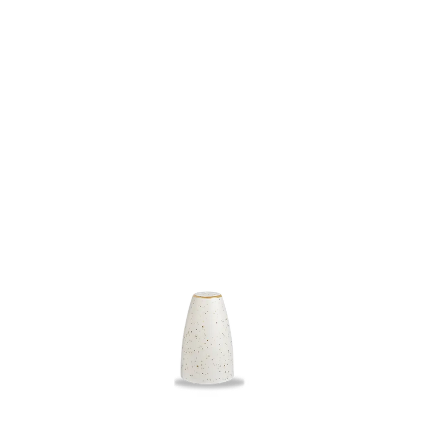 Churchill Stonecast Barley White Profile peperstrooier 7 cm – porseleinen peperstrooier voor fine dining