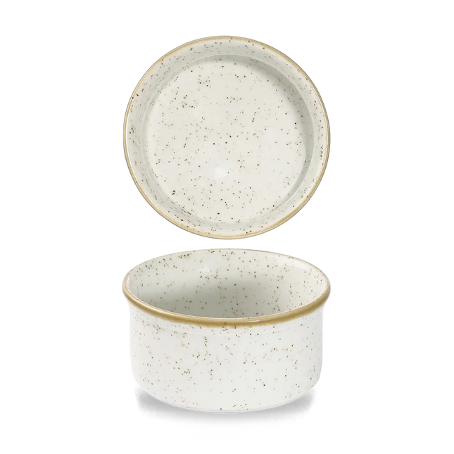 Churchill Stonecast Barley White kleine ramekin Ø 7 cm – porseleinen ovenschaaltje voor professionele keukens