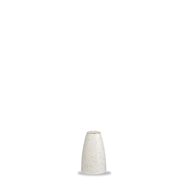Churchill Stonecast Barley White Profile zoutstrooier 7 cm – porseleinen zoutstrooier voor de horecasector