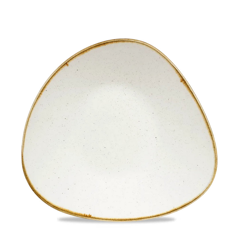 Churchill Stonecast Barley White driehoekige ondiepe kom 27,2 x 26,7 cm – porseleinen kom voor hotels en restaurants