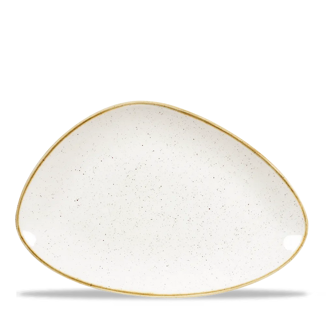 Churchill Stonecast Barley White driehoekig bord 30,4 x 20,5 cm – porseleinen bord voor fine dining