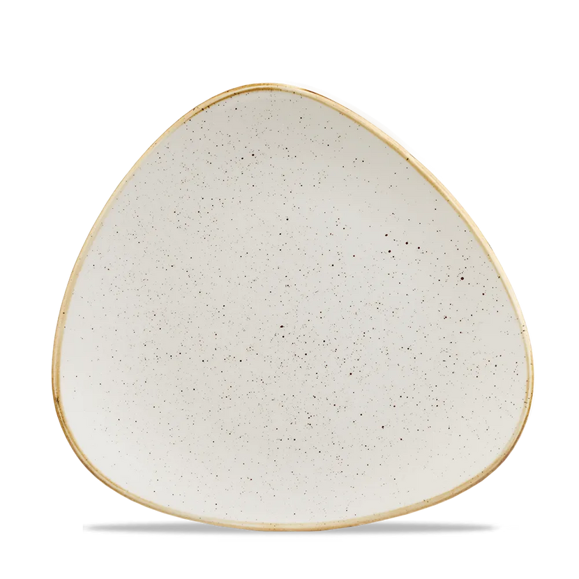 Churchill Stonecast Barley White Lotus bord Ø 18 cm – gespikkeld porseleinen bijgerecht bord voor restaurants