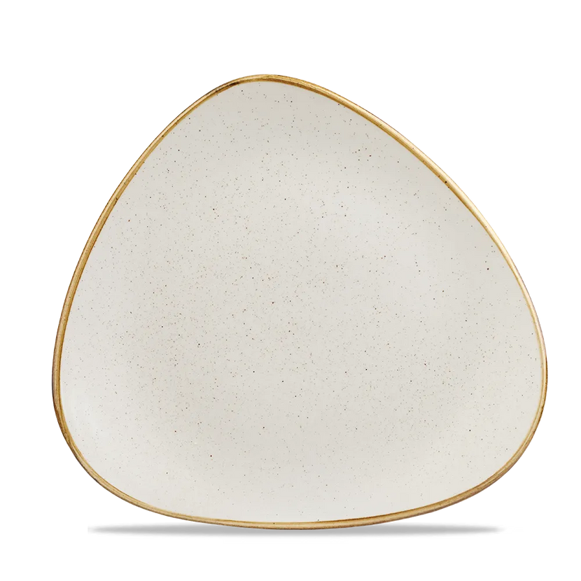 Churchill Stonecast Barley White Lotus bord Ø 23 cm – gespikkeld porseleinen bord voor de horeca