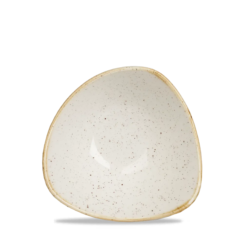Churchill Stonecast Barley White Lotus kom Ø 15 cm – gespikkeld porseleinen kom voor hotels en restaurants