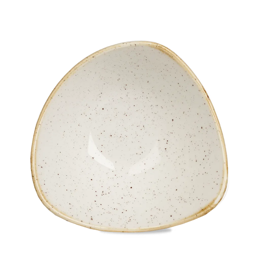 Churchill Stonecast Barley White Lotus kom Ø 18 cm – gespikkeld porseleinen kom voor cafés en bars
