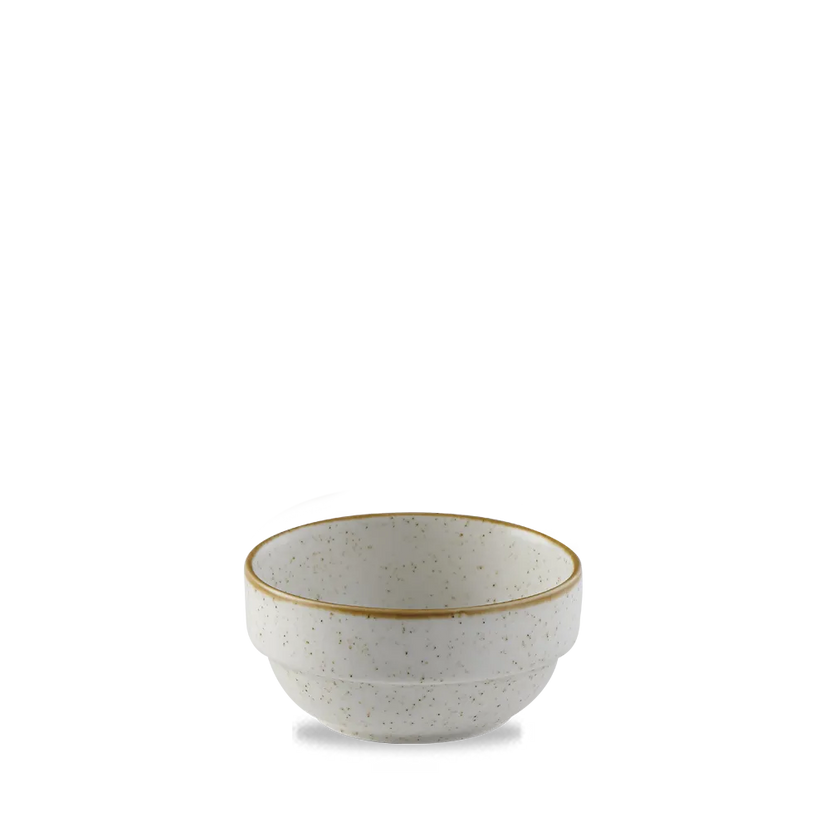 Churchill Stonecast Barley White Profile stapelbare kom – ruimtebesparende porseleinen kom voor buffetten en catering