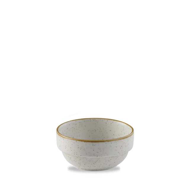 Churchill Stonecast Barley White Profile stapelbare kom – ruimtebesparende porseleinen kom voor buffetten en catering