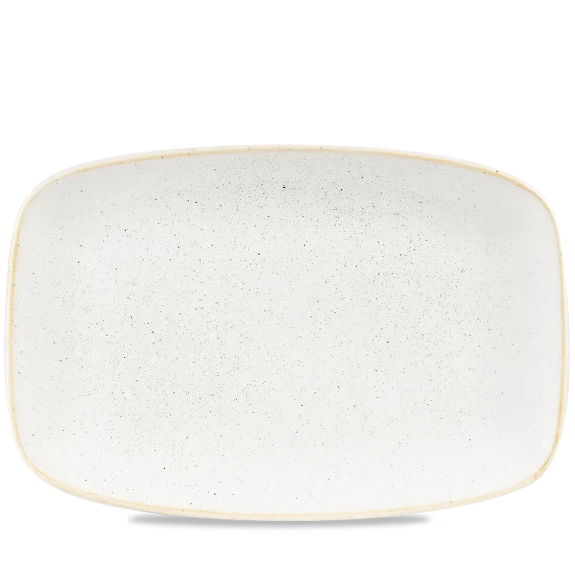 Churchill Stonecast Barley White ovaal bord 34,4 x 23,4 cm – groot porseleinen presenteerbord voor fine dining