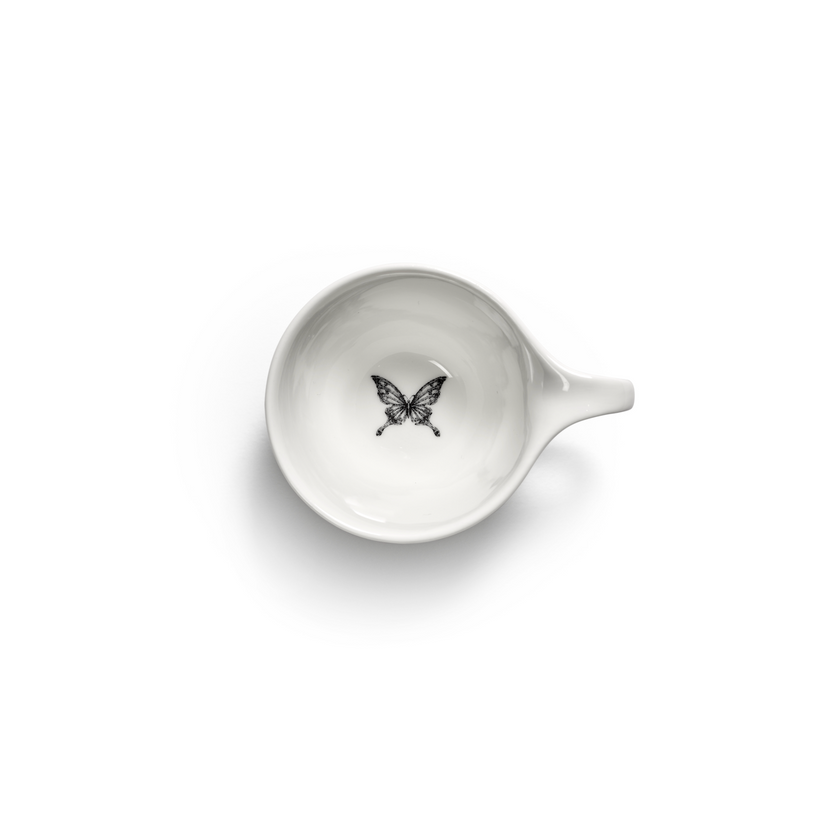 Serax Tomorrowland espressokop Butterfly – zijaanzicht van het gedecoreerde porseleinen kopje