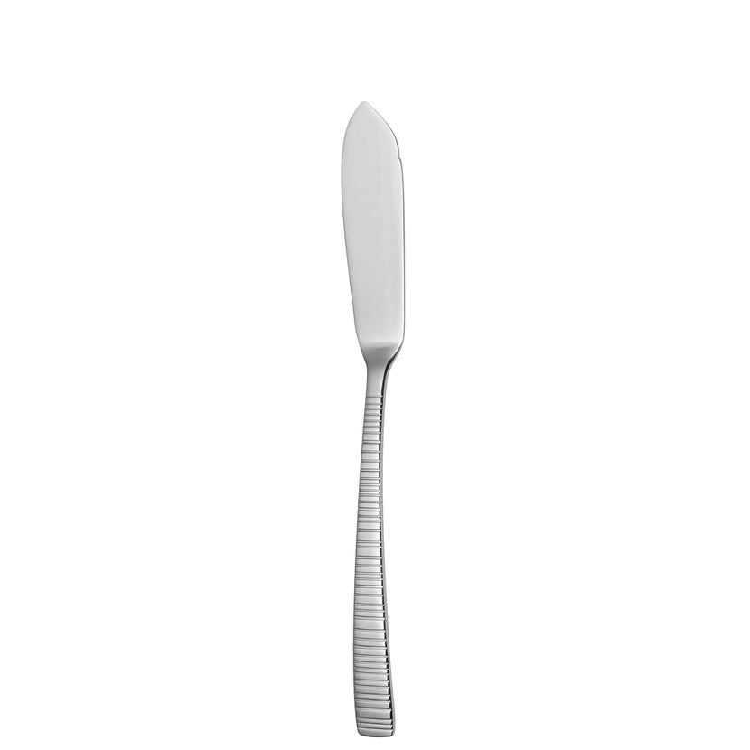 Sola Bali vismes 21,6 cm – Stijlvol roestvrijstalen mes, speciaal ontworpen voor het snijden en eten van visgerechten. Perfect voor professioneel gebruik in de horeca. Verpakt per 12 stuks.
