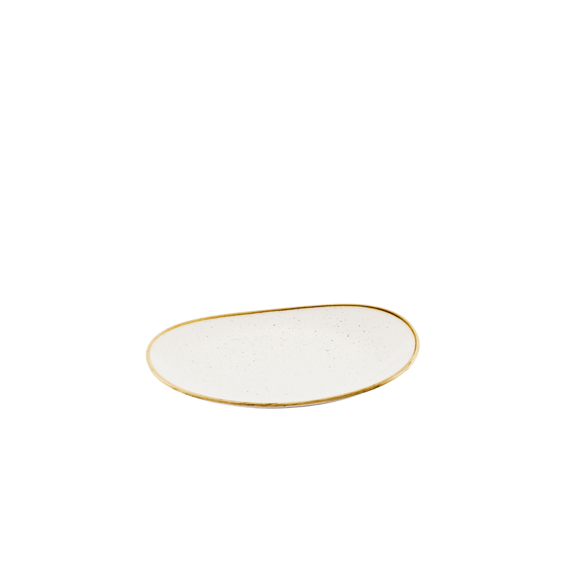 Churchill Stonecast Barley White bord 21 x 17,6 cm – crèmewit porseleinen bord voor bijgerechten