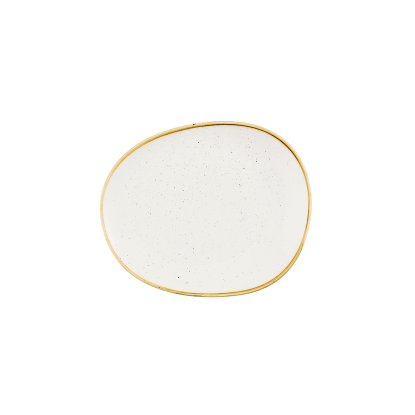 Churchill Stonecast Barley White bord 28 x 23,5 cm – crèmewit porseleinen bord voor cafes en bars