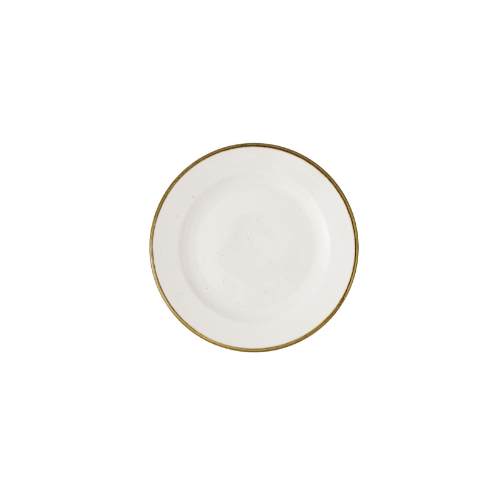 Churchill Stonecast Barley White bord met profiel 22,9 cm – crèmewit porseleinen bord voor salades en bijgerechten