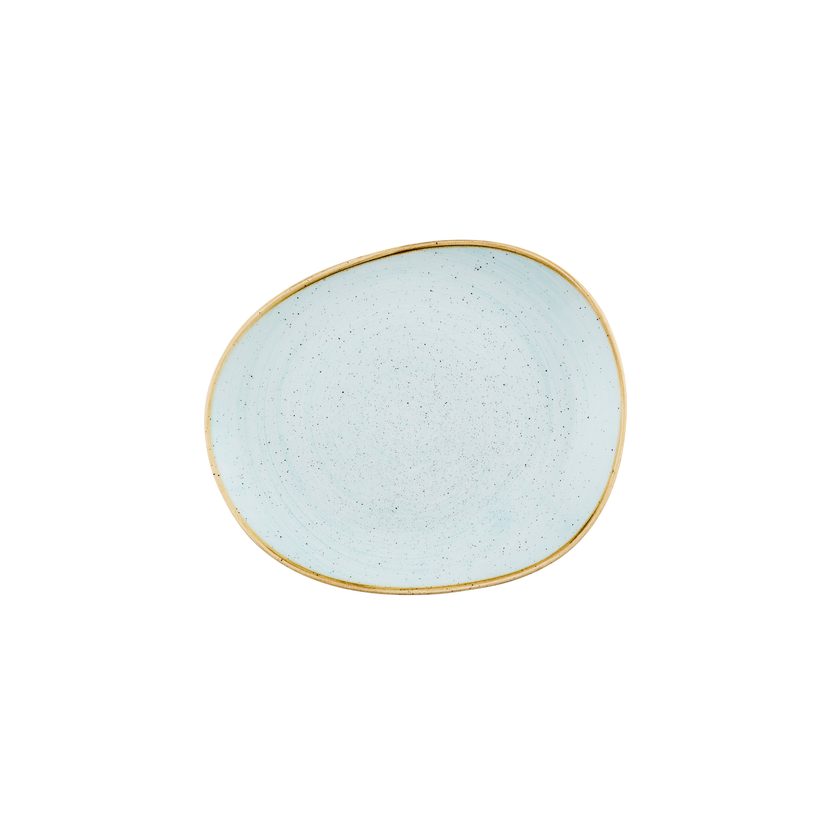 Churchill Stonecast Duck Egg bord 28 x 23,5 cm – eendenblauw porseleinen bord voor restaurants