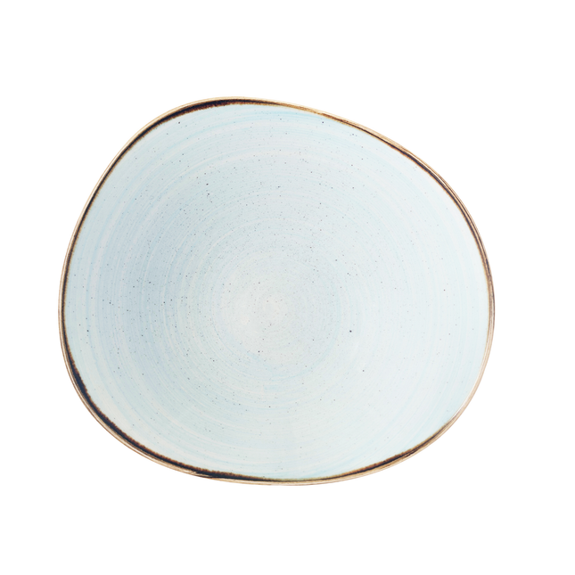 Churchill Stonecast eendenblauw organische kom 25 cm – porseleinen organische kom, ideaal voor restaurants en hotels.