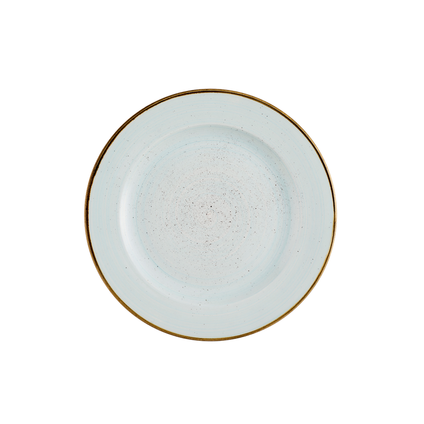 Churchill Stonecast Duck Egg bord met profiel 26,1 cm – eendenblauw porseleinen bord voor hoofdgerechten