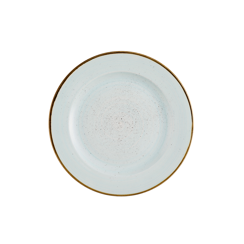 Churchill Stonecast Duck Egg bord met profiel 27,6 cm – eendenblauw porseleinen bord voor buffetten