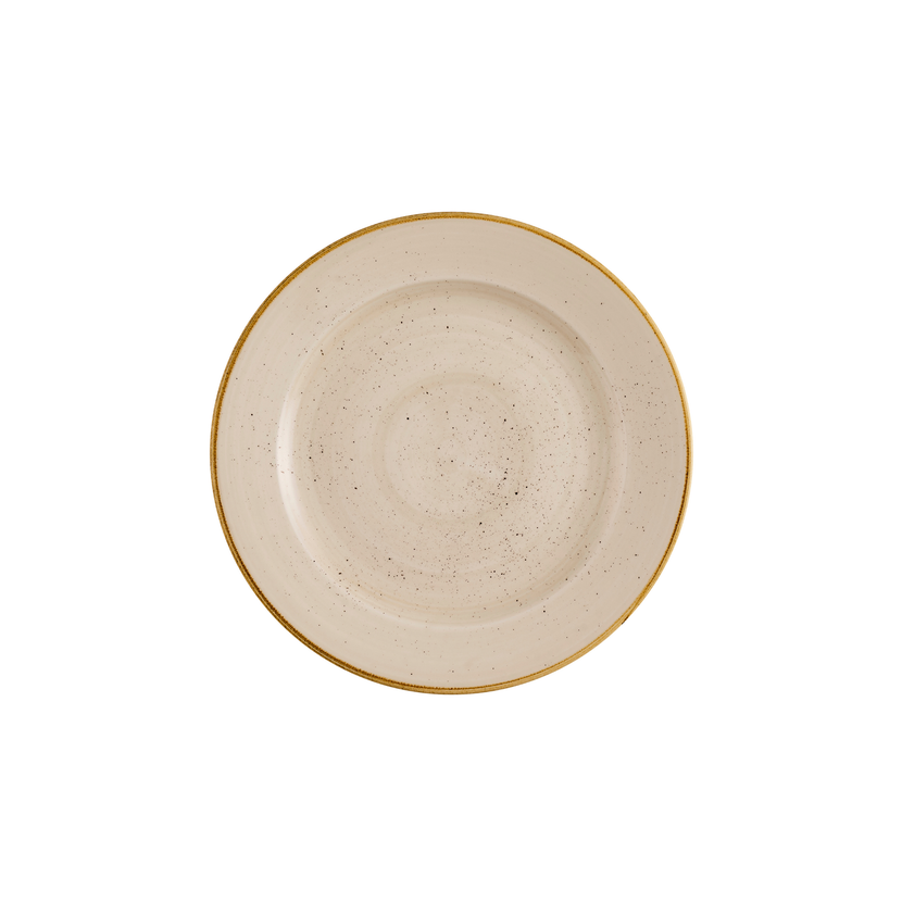 Churchill Stonecast Nutmeg Cream bord met profiel 21 cm – nootmuskaatcrème porseleinen bord voor de horeca