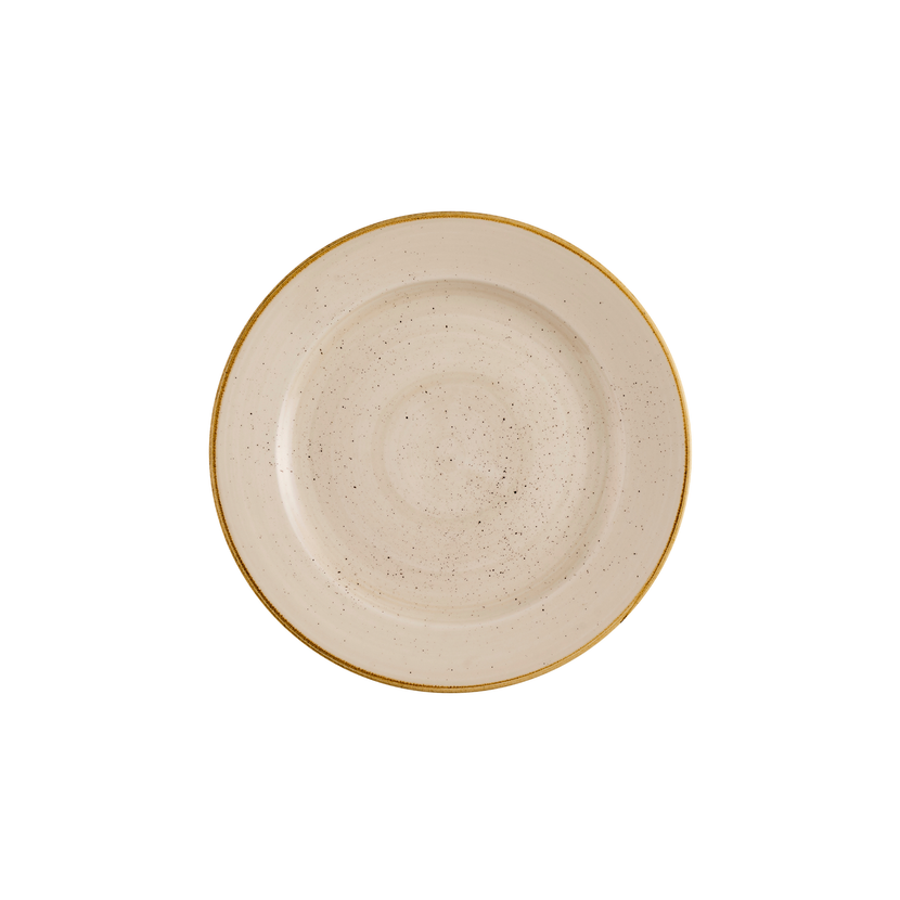 Churchill Stonecast Nutmeg Cream bord met profiel 27,6 cm – nootmuskaatcrème porseleinen bord voor buffetten