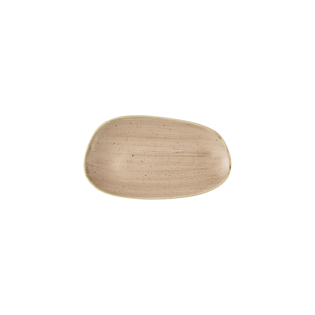Churchill Stonecast Truffle Opal ovaal bord 26 x 15 cm – truffelbruin porseleinen bord voor hoofd- en bijgerechten