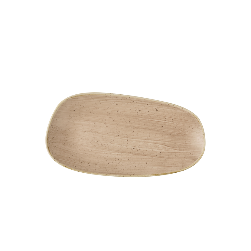 Churchill Stonecast Truffle Opal ovaal bord 35 x 18,5 cm – truffelbruin porseleinen bord voor fine dining