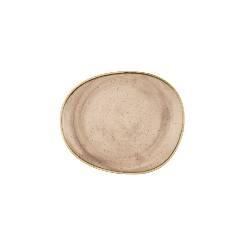 Churchill Stonecast Truffle Opal organisch bord 26 x 21,8 cm – truffelbruin porseleinen bord voor voorgerechten en tapas