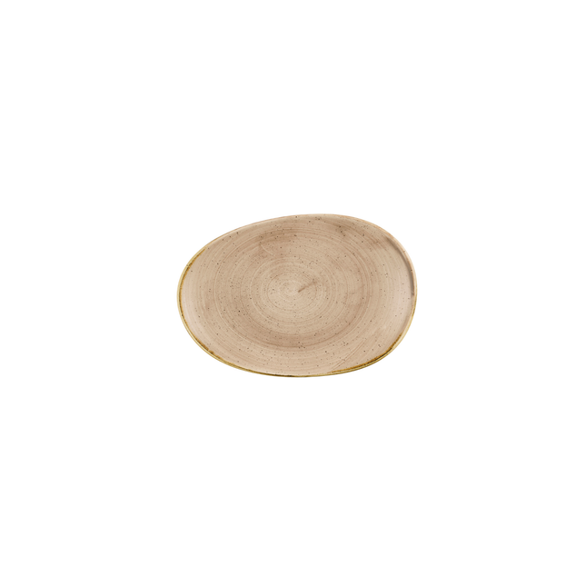 Churchill Stonecast Truffle Opal serveerschaal 34,5 x 23,5 cm – truffelbruin porseleinen schaal voor salade en soep
