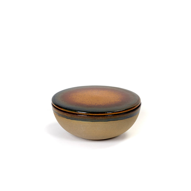 Surface Bowl + Lid Grey/Rusty Brown L 13 W 13 H 5 cm 4/Box – Serax