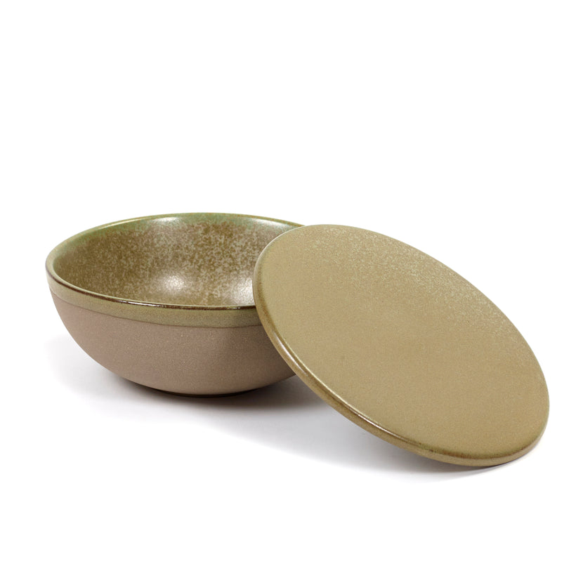 Serax Surface kom met deksel Camo Green 13 cm – groene kom met deksel voor restaurants