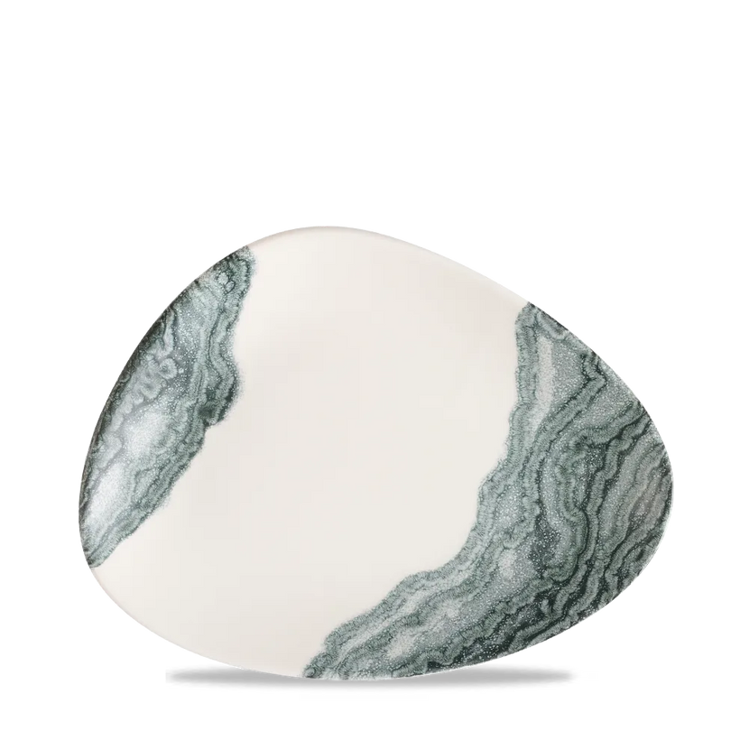 Churchill Tide Black driehoekig chef's bord 26,5x20,5 cm – zwart porseleinen bord voor fine dining