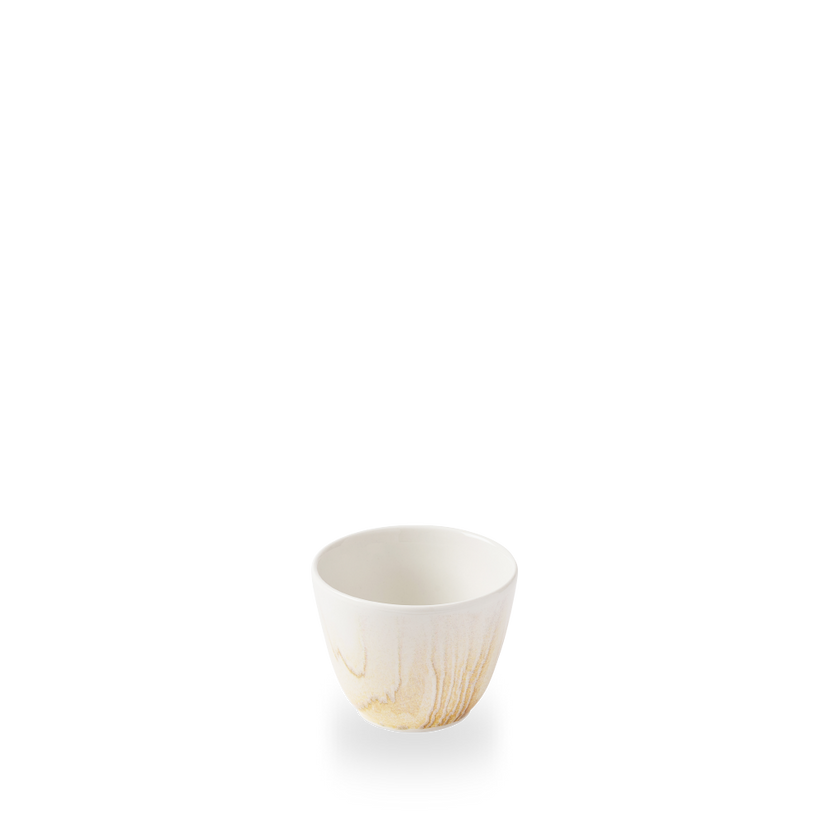 Churchill Tide Gold Contour chipmok 290 ml – goudkleurig porseleinen mok met swirl voor cafes en bars
