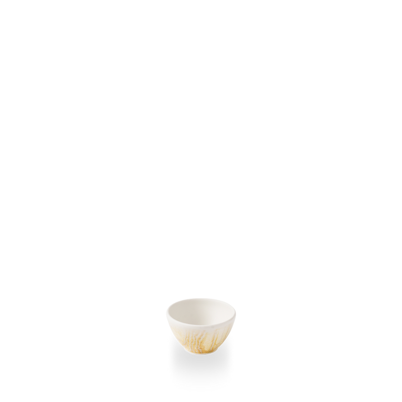 Churchill Tide Gold Contour dippot 60 ml – goudkleurig porseleinen sausbakje met swirl voor restaurants