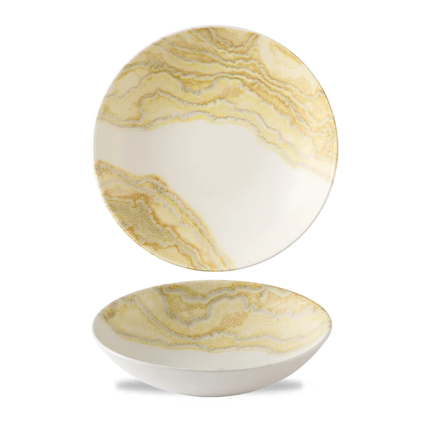 Churchill Tide Gold coupekom Ø 18,2 cm – porseleinen kom met gouden glazuureffect voor horeca