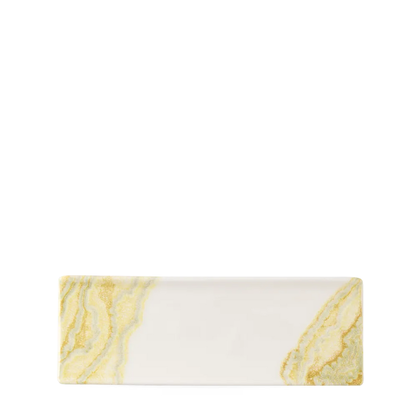 Churchill Tide Gold proeverijplank 25x9 cm – porseleinen serveerplankje voor restaurants en bars