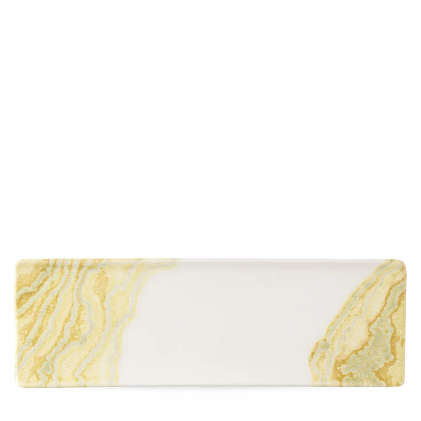 Churchill Tide Gold proeverijplank 33x11 cm – porseleinen serveerplankje voor restaurants