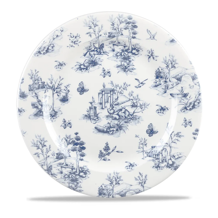 Churchill Toile Prague Profile bord Ø 30 cm – porseleinen bord met decoratief patroon voor fine dining