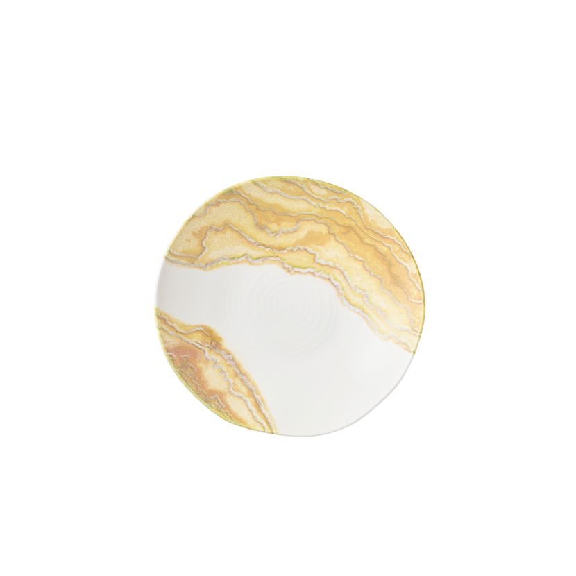 Churchill Tide Gold Natural kom 25 cm – goudkleurig porseleinen kom voor voorgerechten en tapas